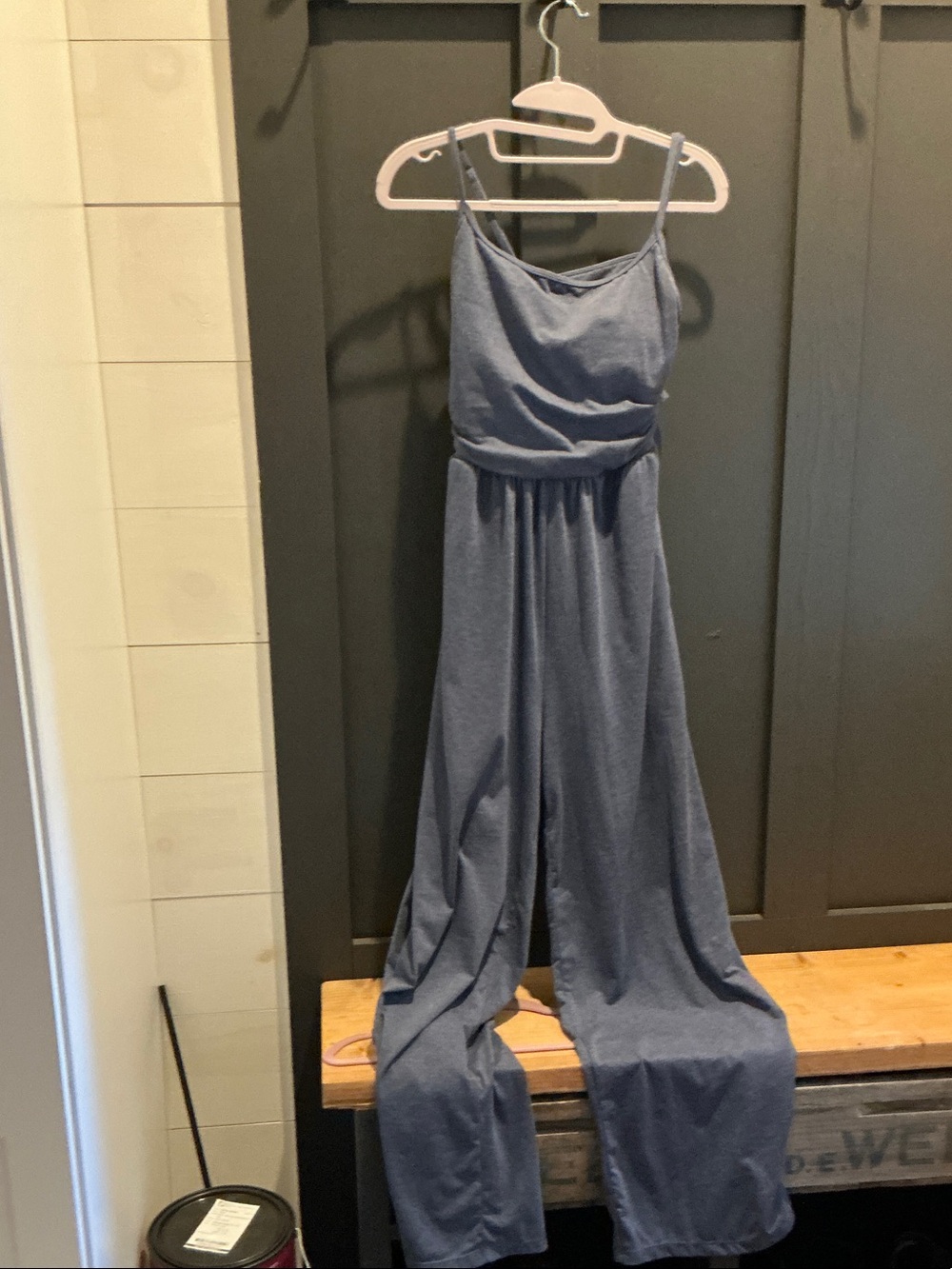 HALARA Denim-Blue Wide-Leg Jumpsuit